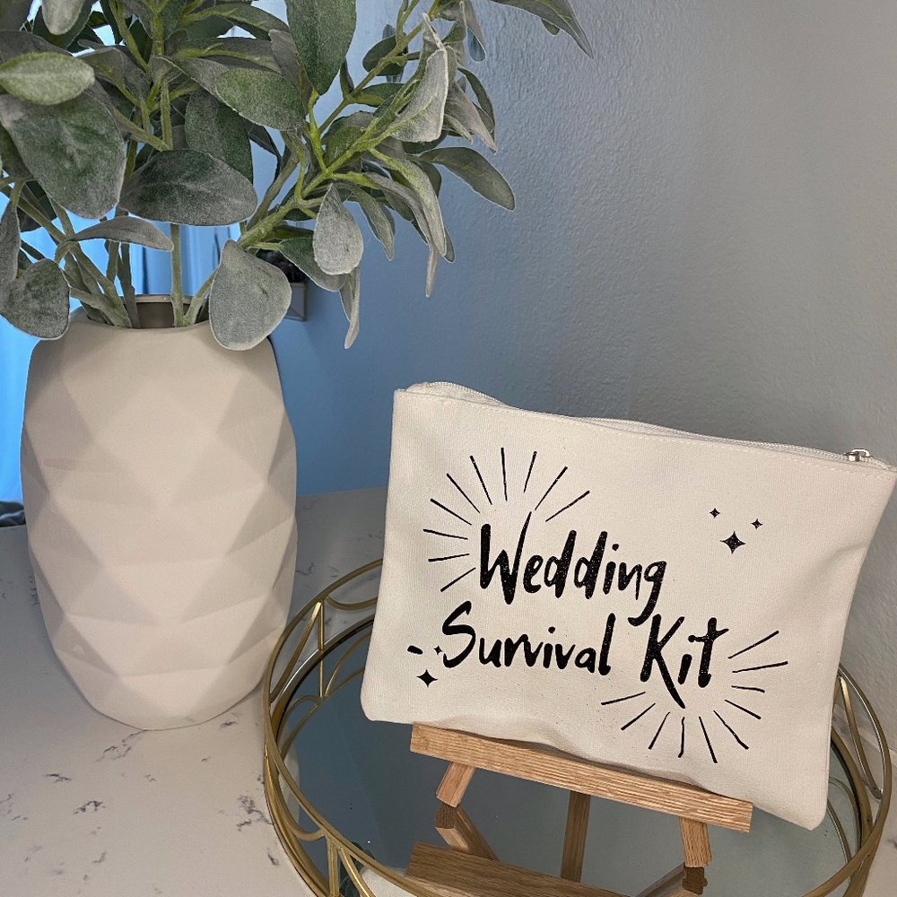 Wedding Survival Kit Canvas Pouch
